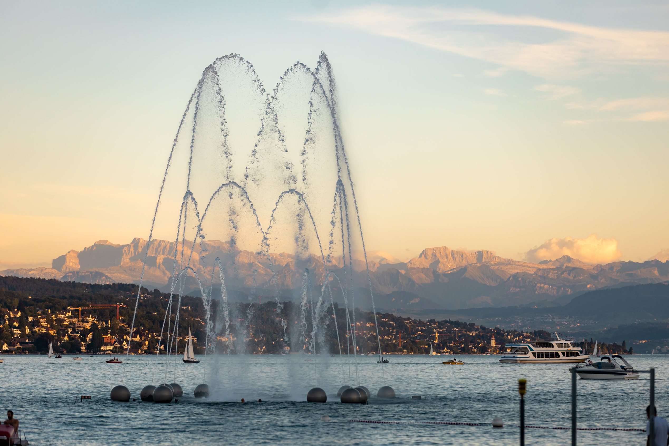 Zürichsee, Springbrunnen Aquaretum